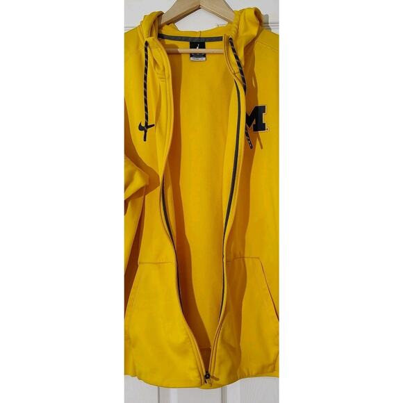 Men's Nike Michigan Wolverines full-zip Therma Fit Hoodie Jacket Yellow - XL - Picture 4 of 6